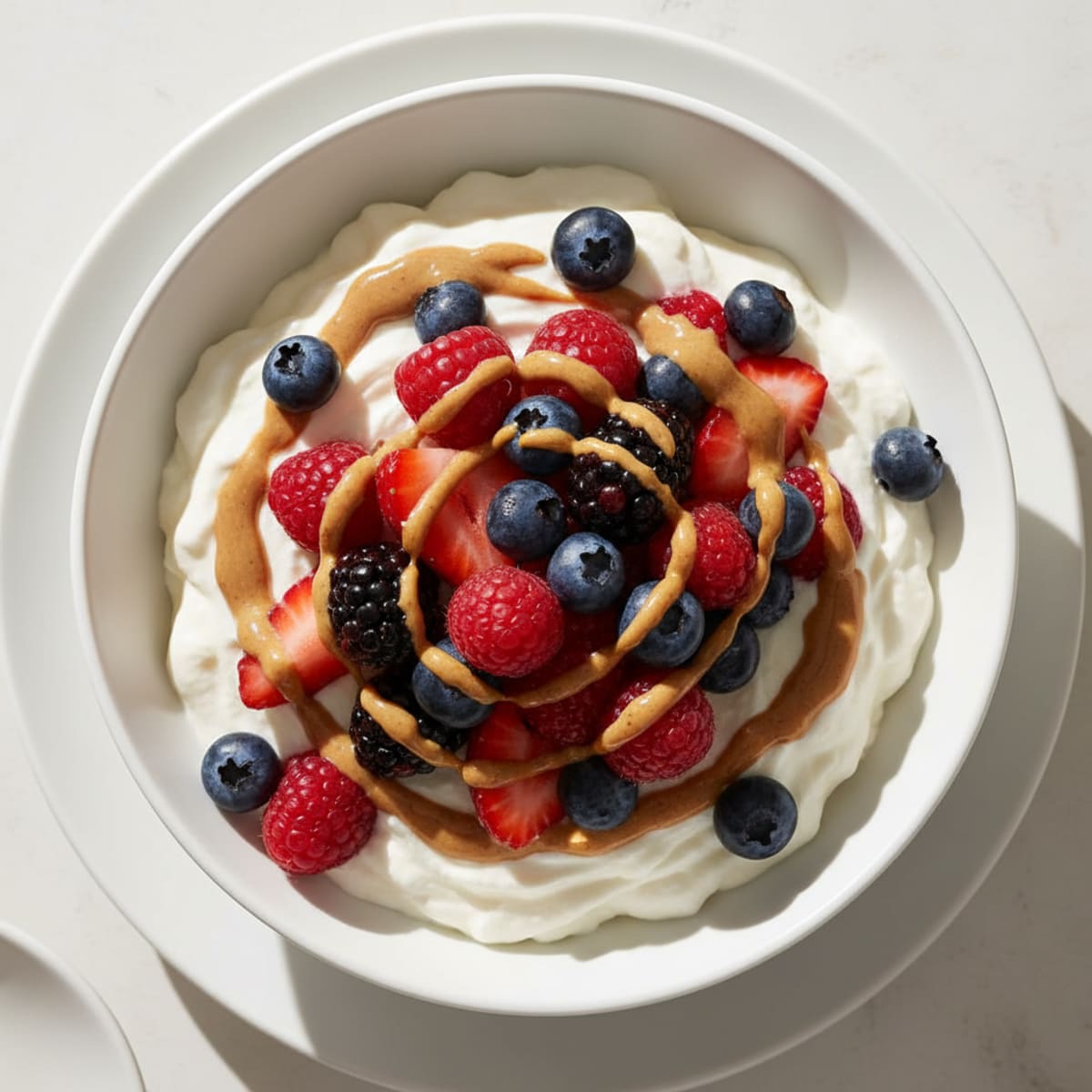 Silky Greek Yogurt Protein Pudding with Mixed Berries