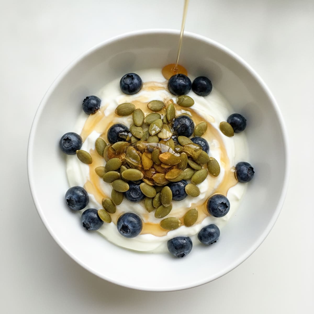 Greek Yogurt Bowl with Fresh Berries and Pumpkin Seeds