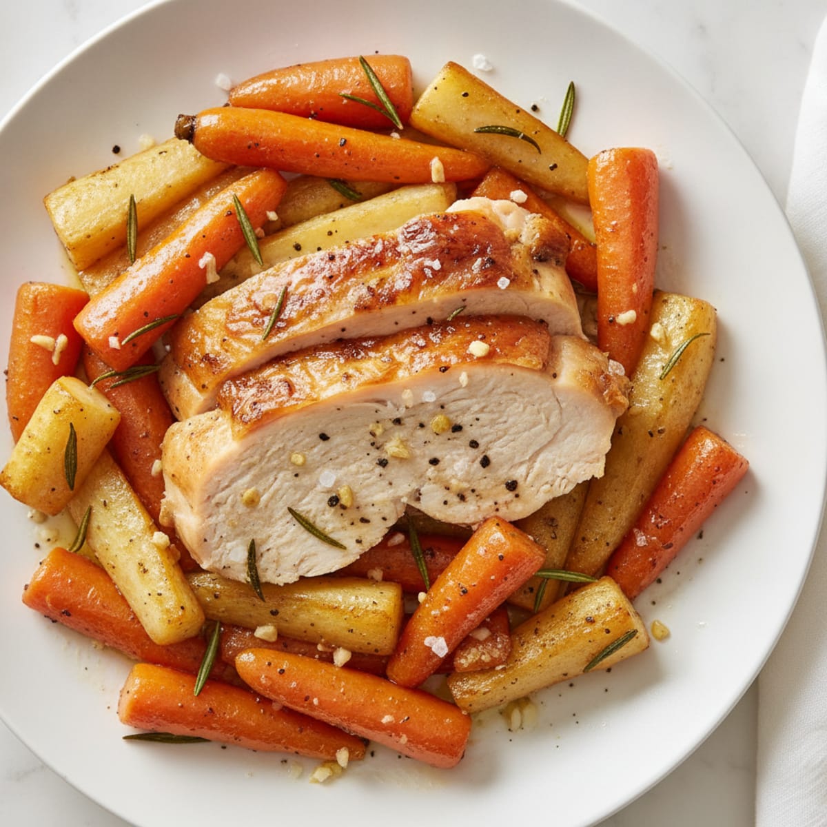 Herb-Roasted Rotisserie Chicken with Root Vegetables