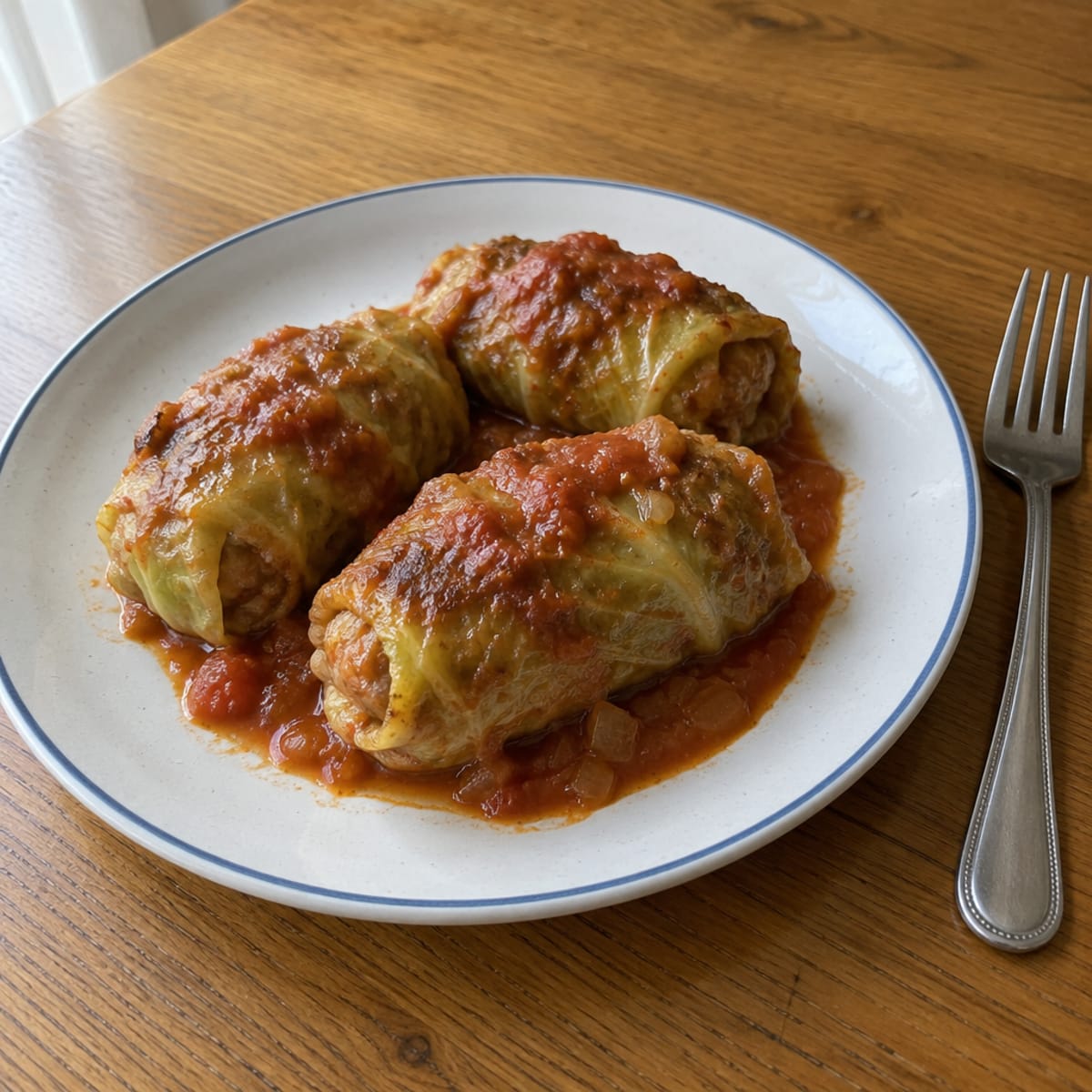 Beef and rice cabbage rolls
