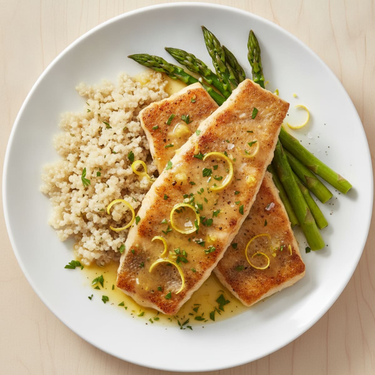 Pan-Seared Snapper with Lemon-Herb Sauce