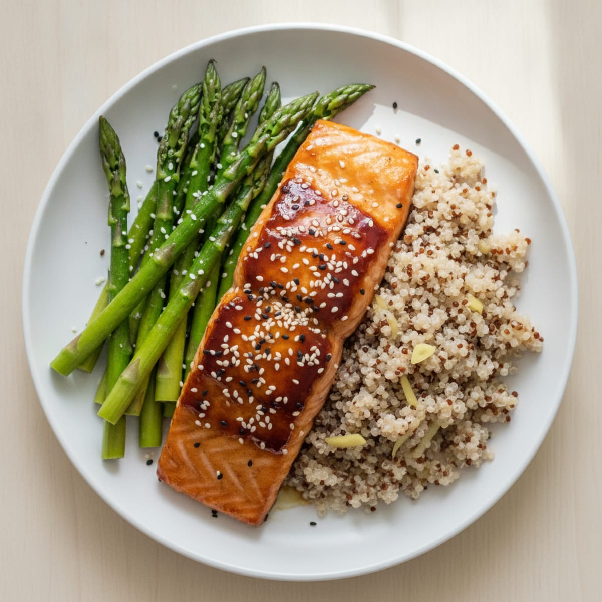 Teriyaki Glazed Salmon with Asparagus