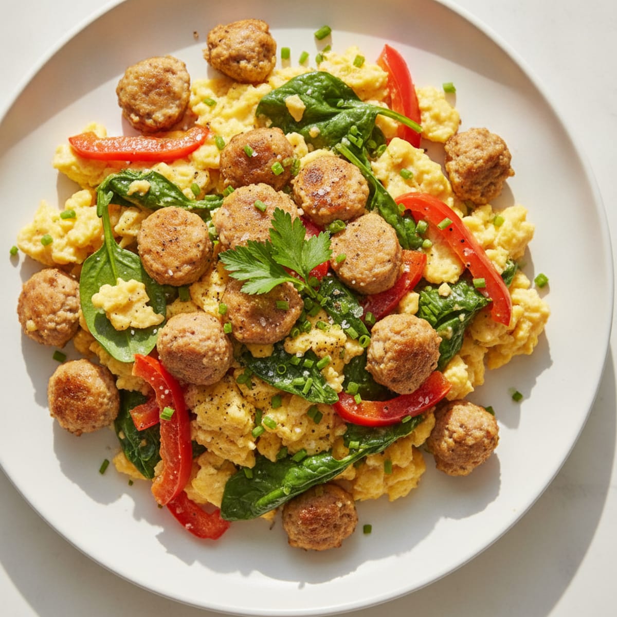 Hearty Morning Scramble with Fresh Herbs