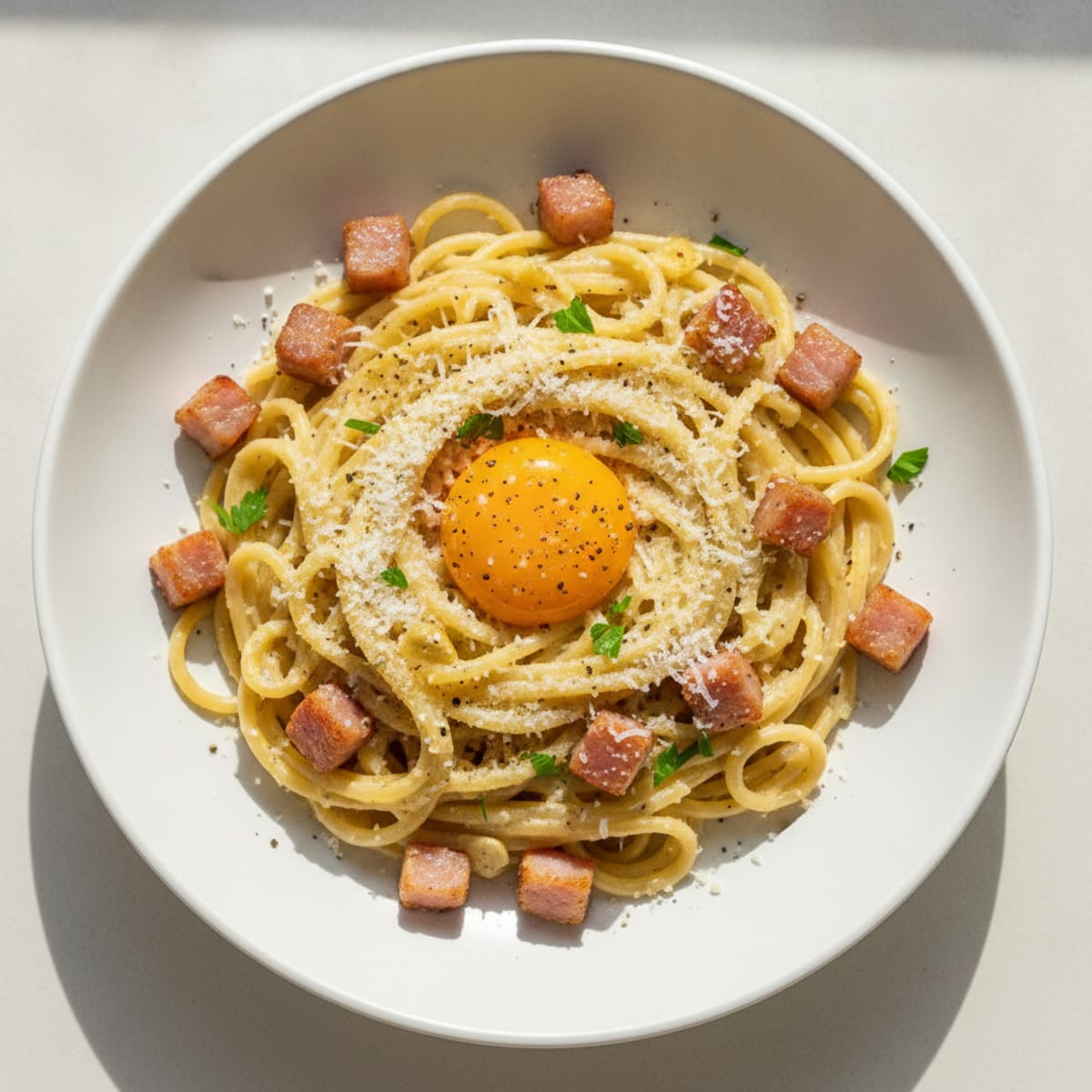 Classic Carbonara with Pancetta and Egg