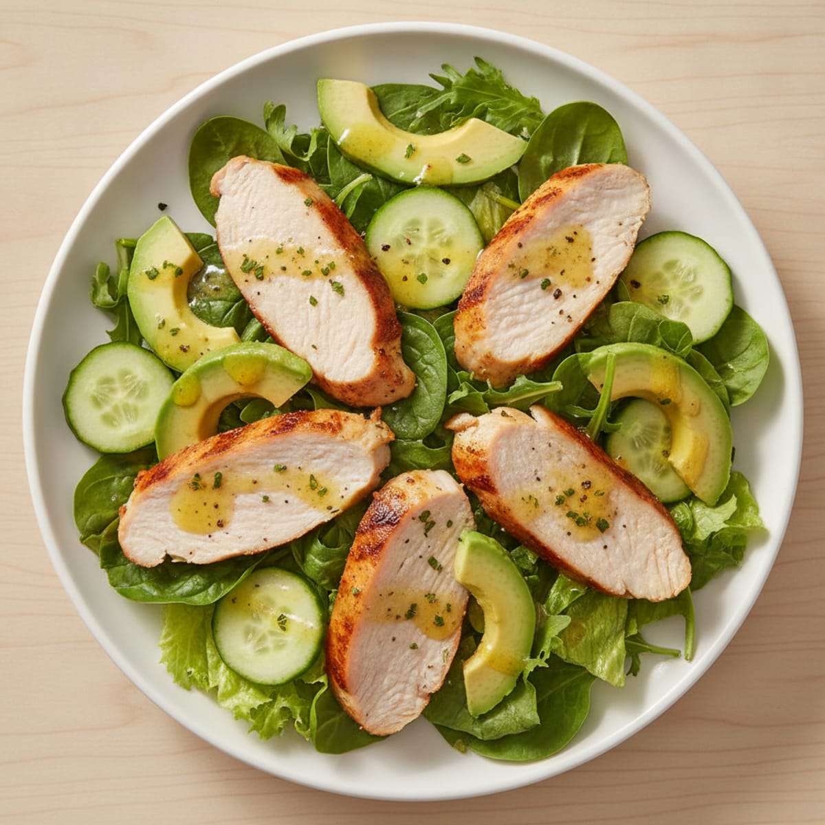 Grilled Turkey and Avocado Salad with Lemon Vinaigrette