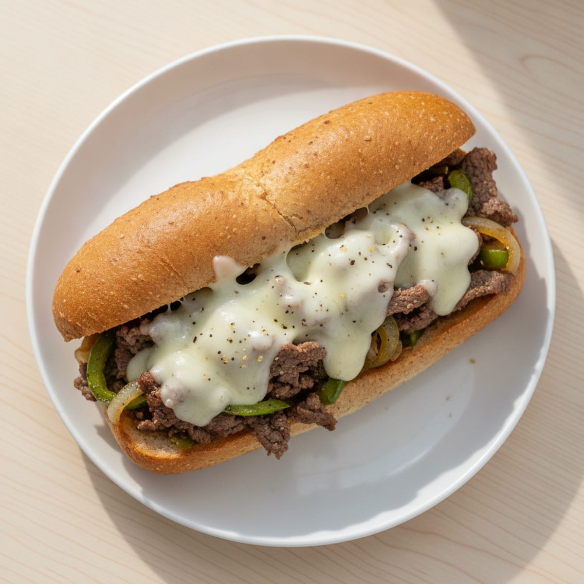 Classic Philly Cheesesteak Sandwich