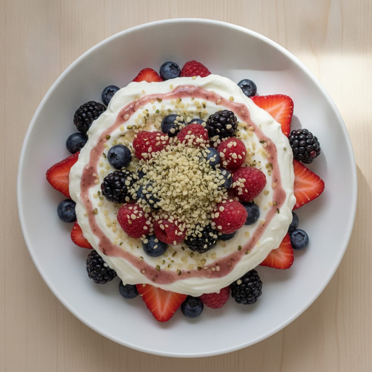 Greek Yogurt Protein Parfait with Mixed Berries