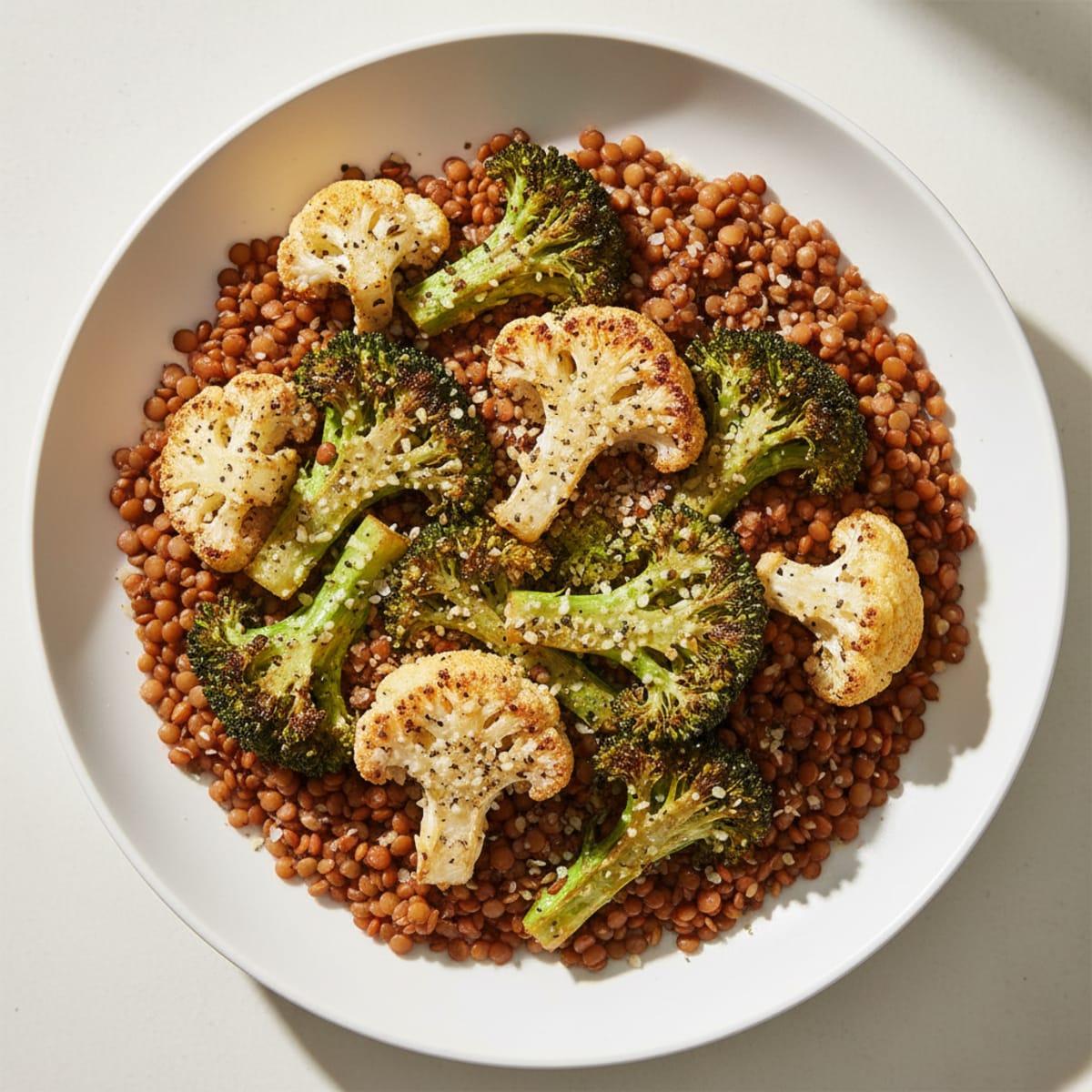 Roasted Vegetable and Lentil Grain Bowl