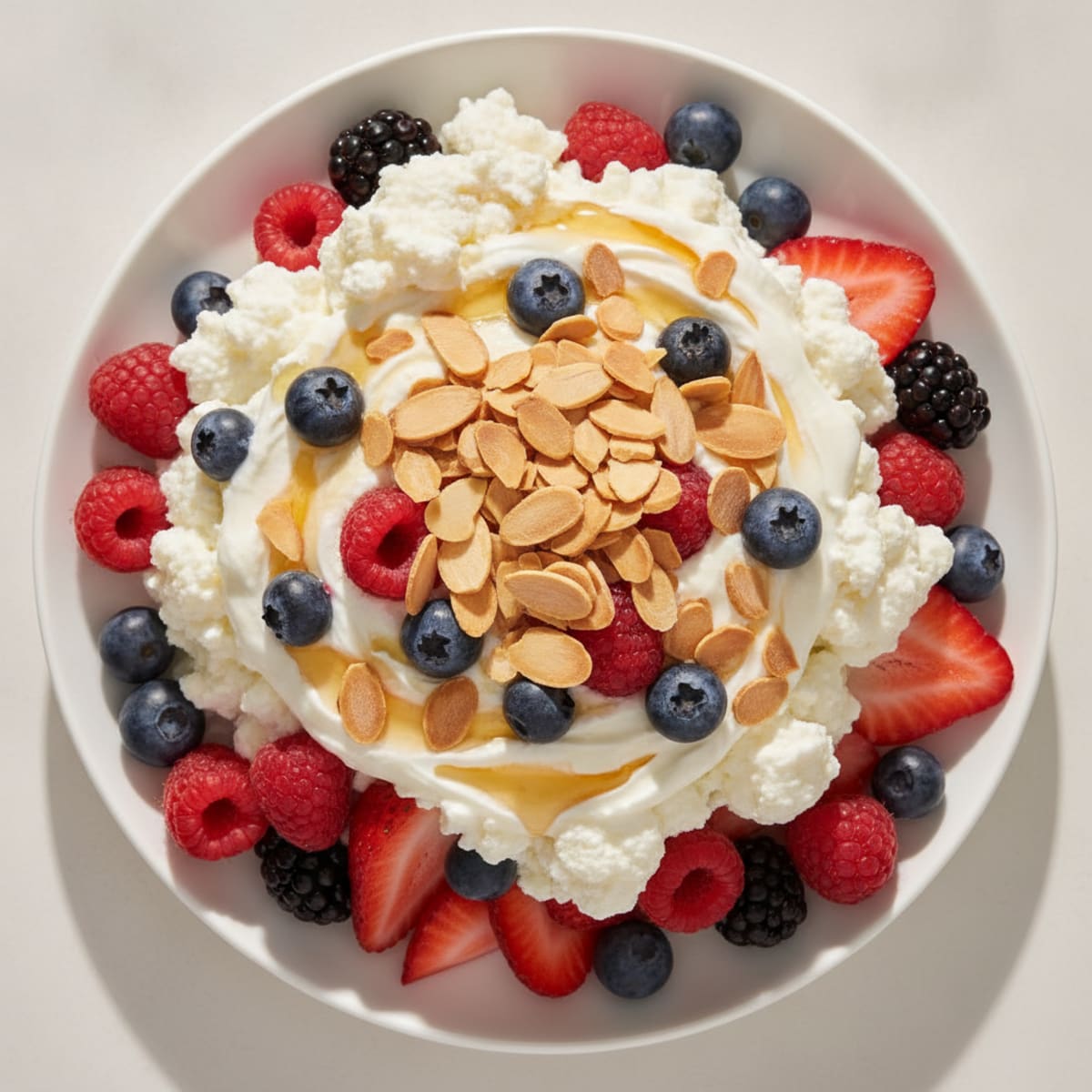 Creamy Ricotta Protein Parfait with Mixed Berries