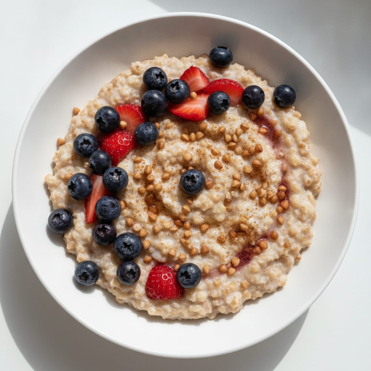 Warm Buckwheat Porridge with Berries
