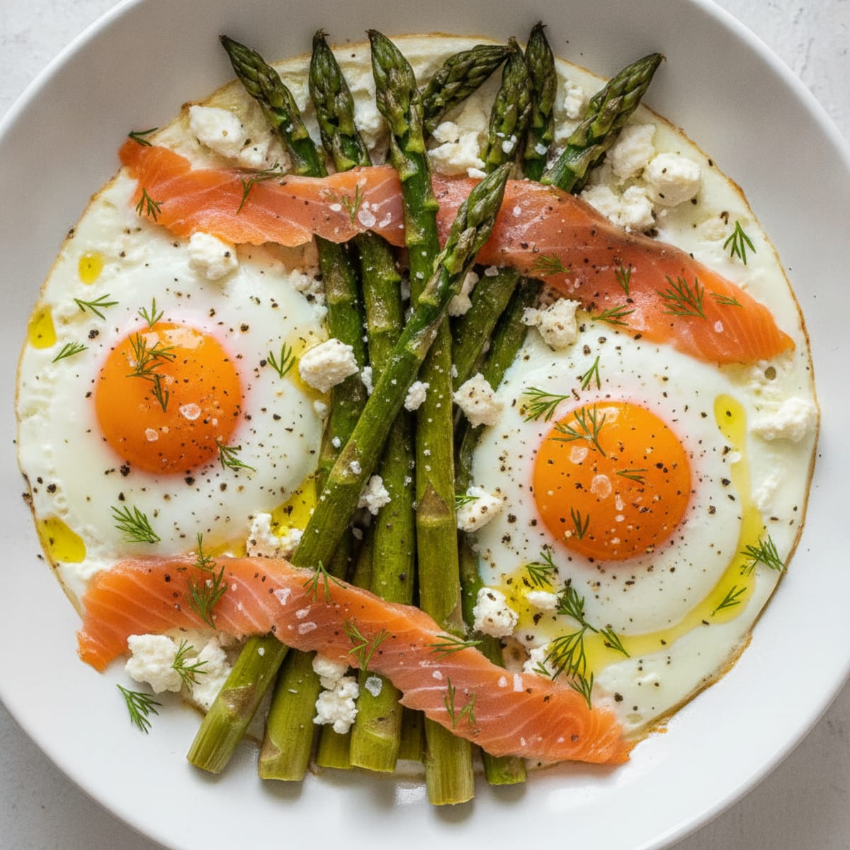 Baked Eggs with Roasted Asparagus