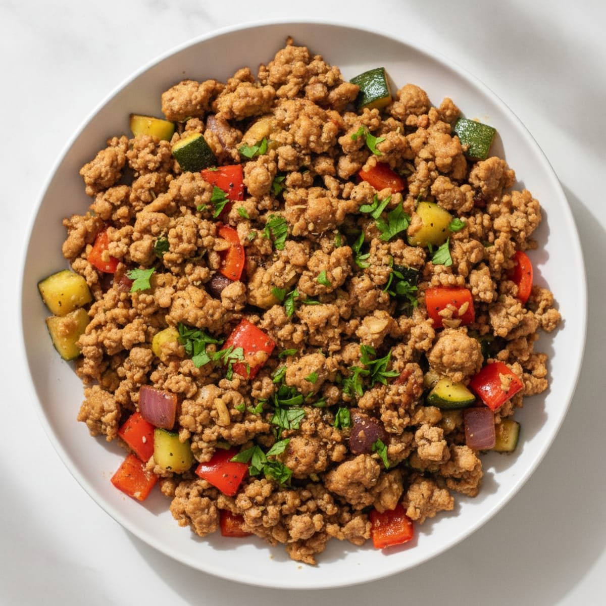Savory Ground Turkey Skillet with Vegetables
