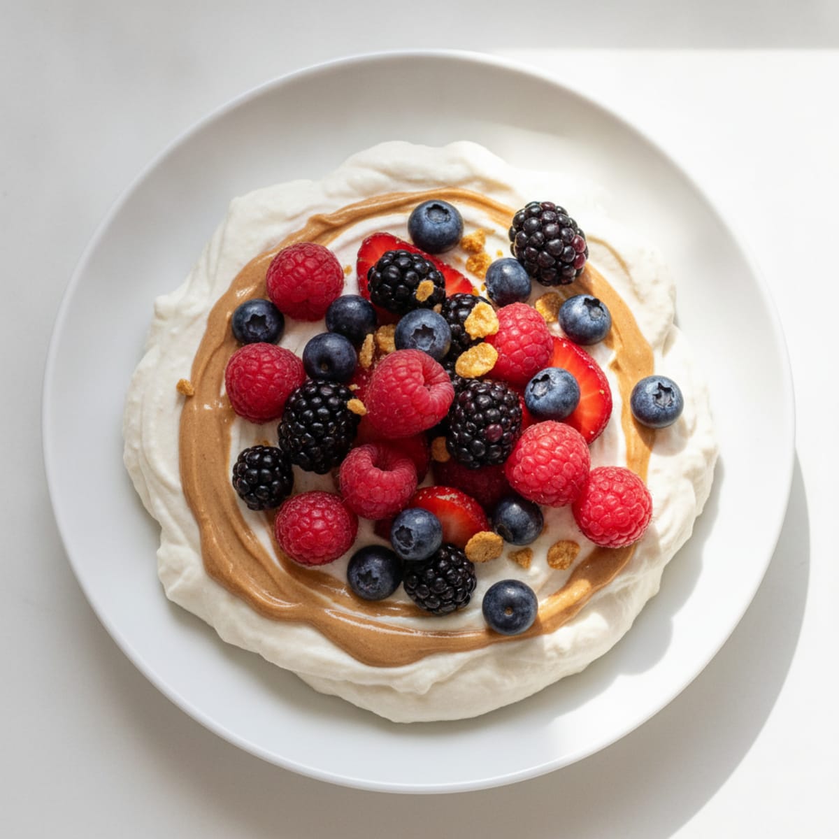 Greek Yogurt Protein Mousse with Mixed Berries