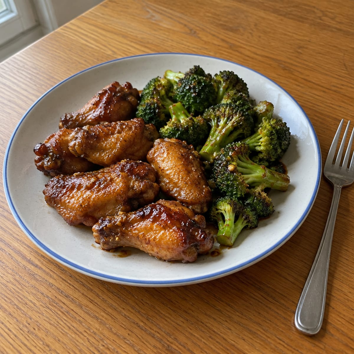 Honey-garlic chicken wings