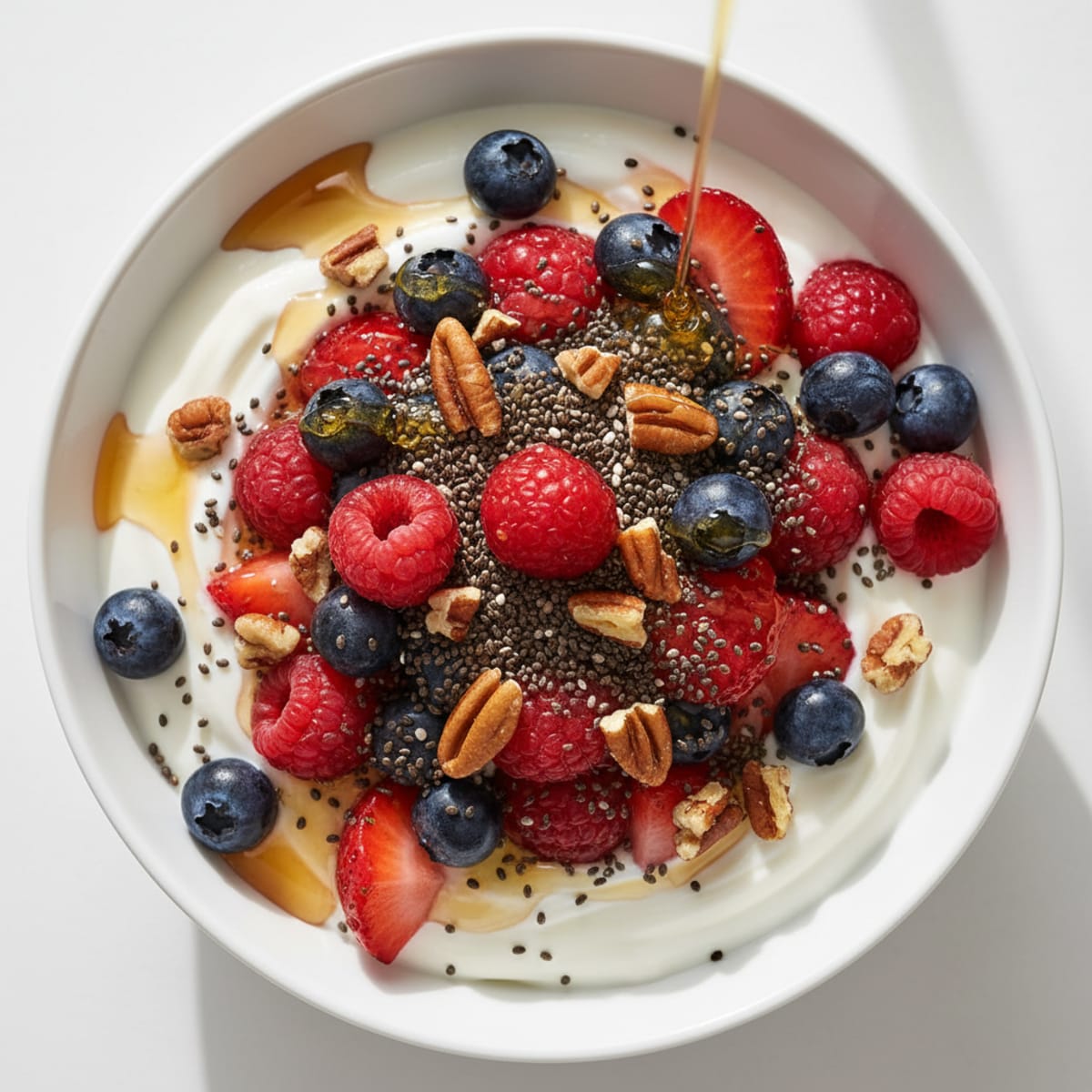 Creamy Greek Yogurt with Mixed Berries and Chia