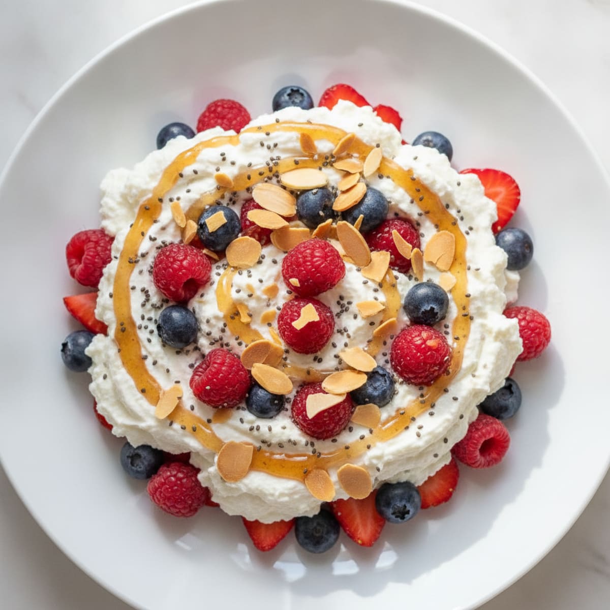 Protein Yogurt Parfait with Berries and Chia Seeds