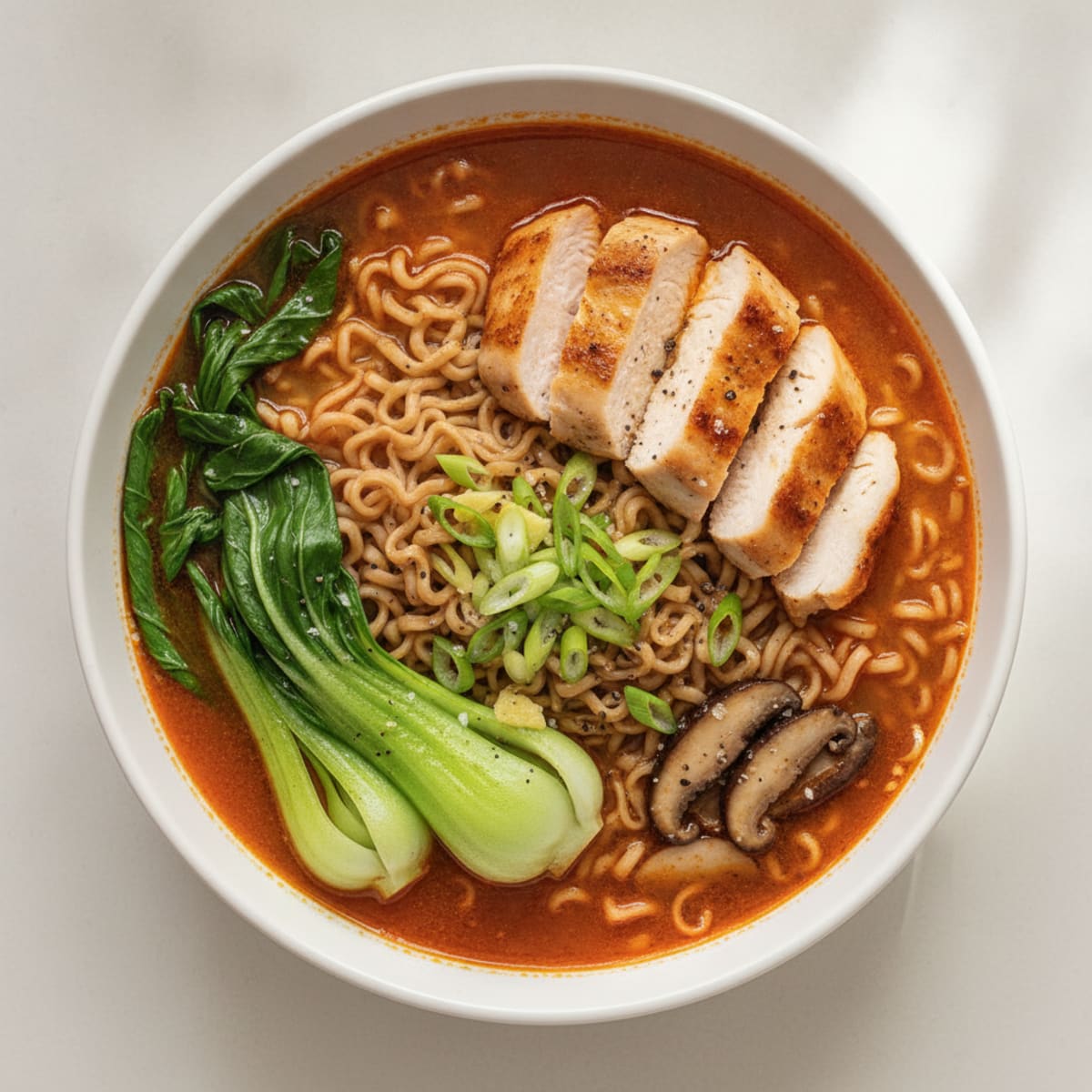 Sriracha Chicken Ramen Soup