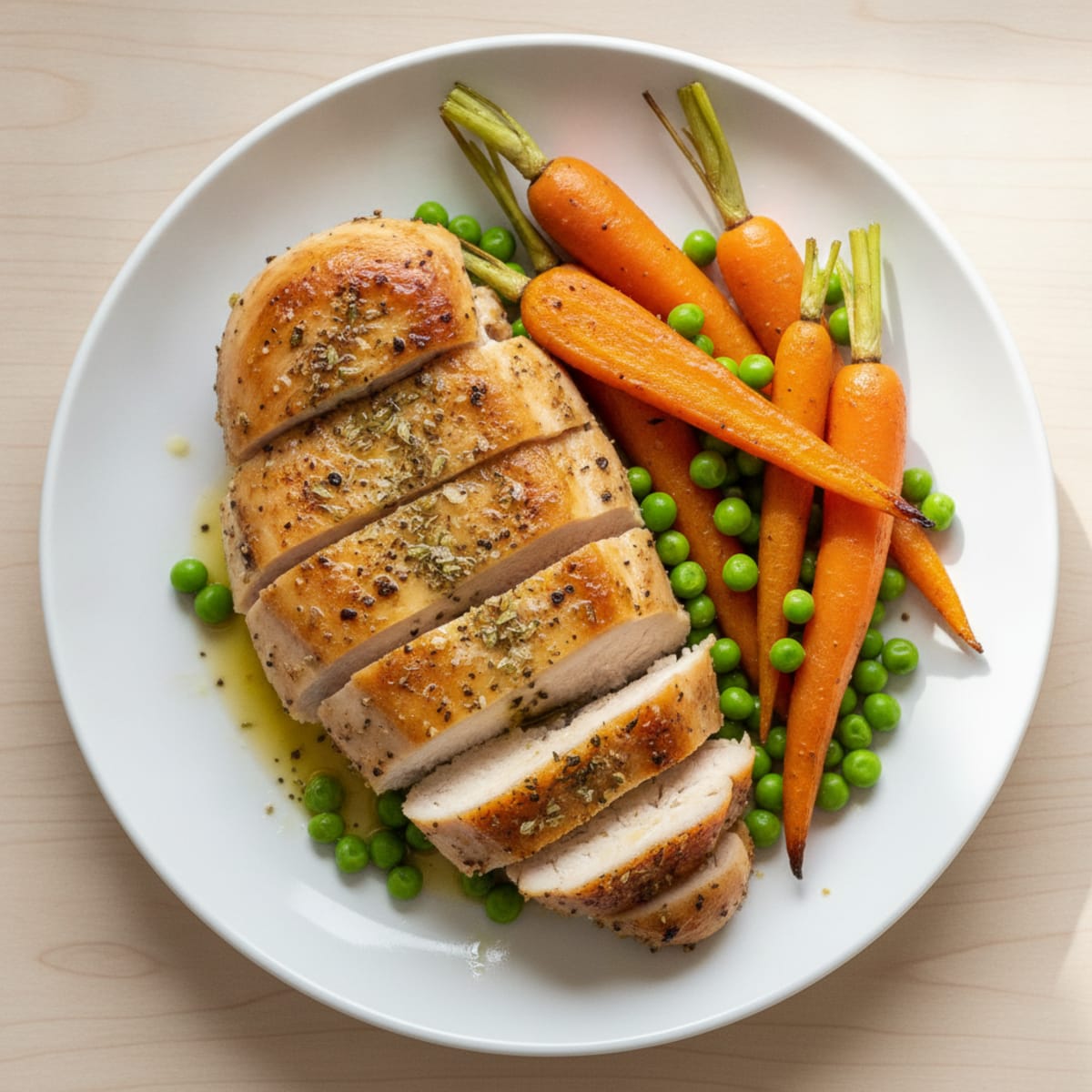 Baked Chicken Breast with Roasted Carrots
