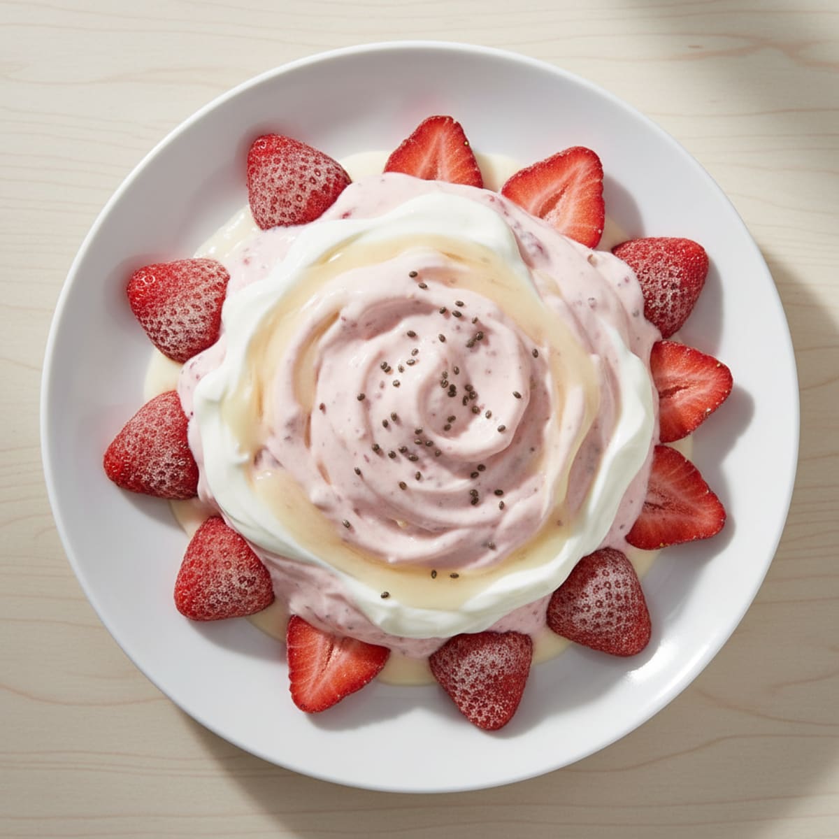 Strawberry Vanilla Protein Smoothie