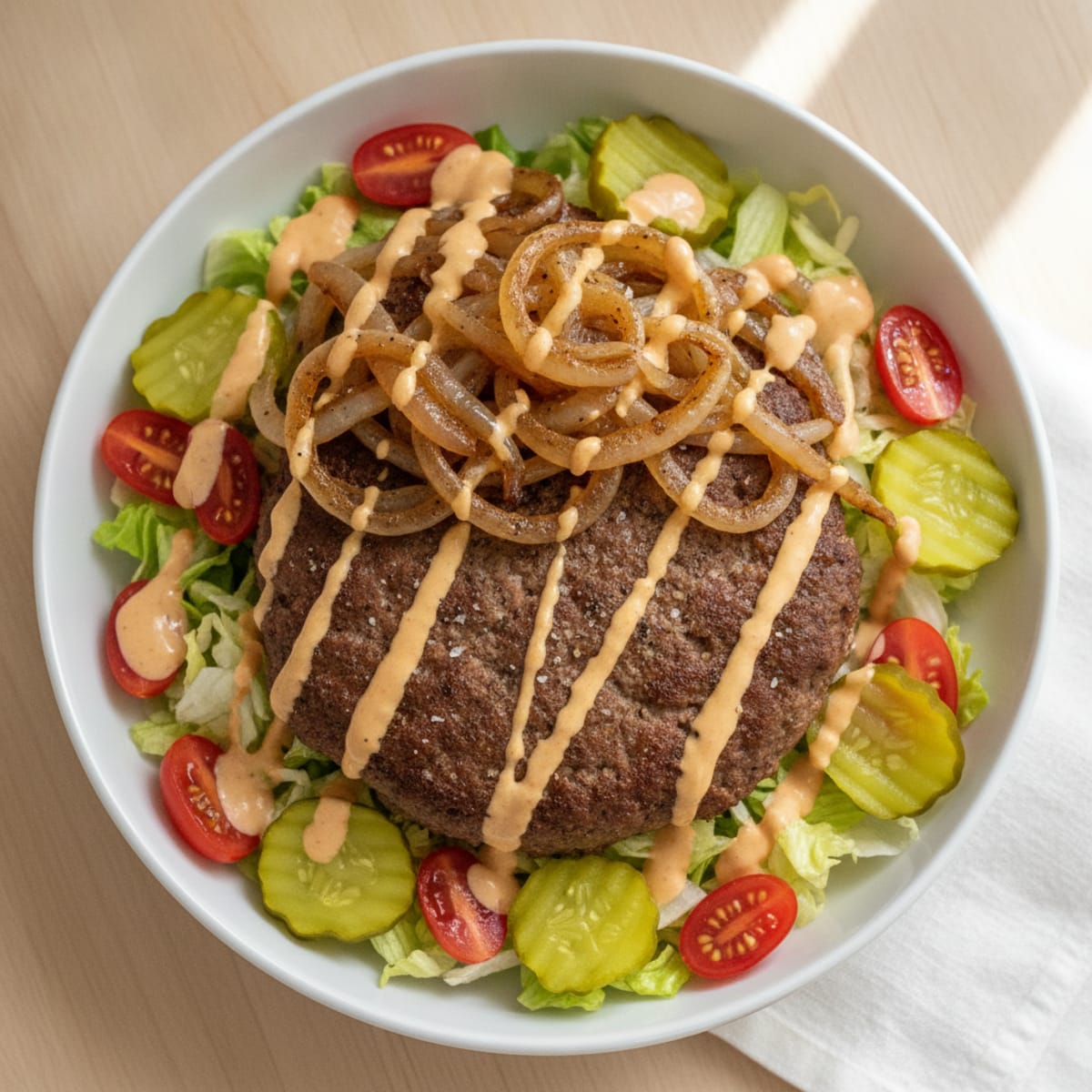 Animal Style Burger Bowl
