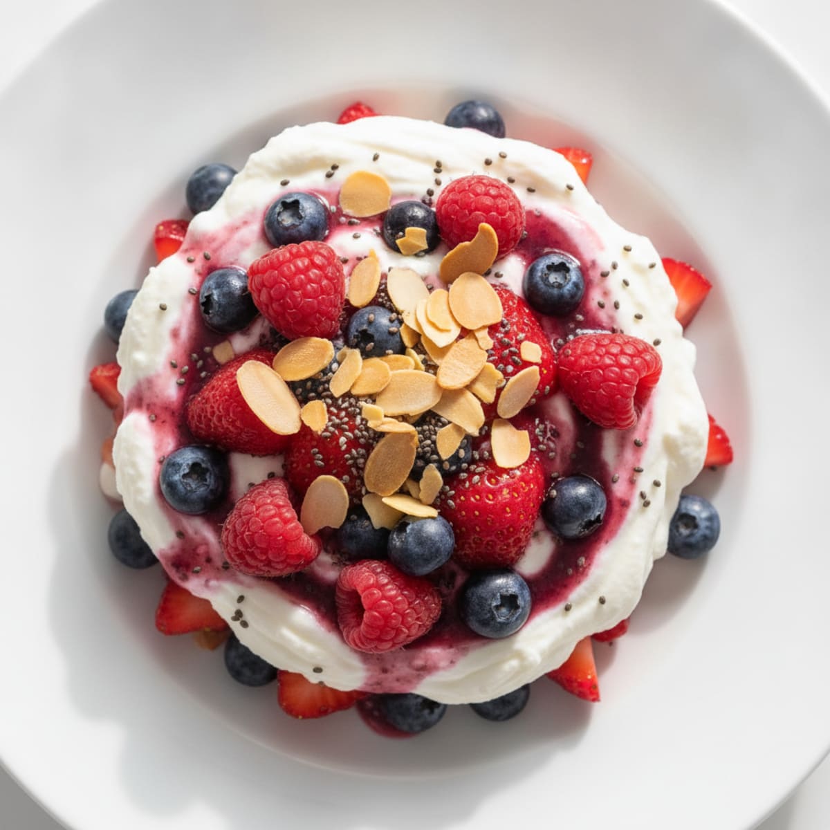 Greek Yogurt Protein Parfait with Mixed Berries