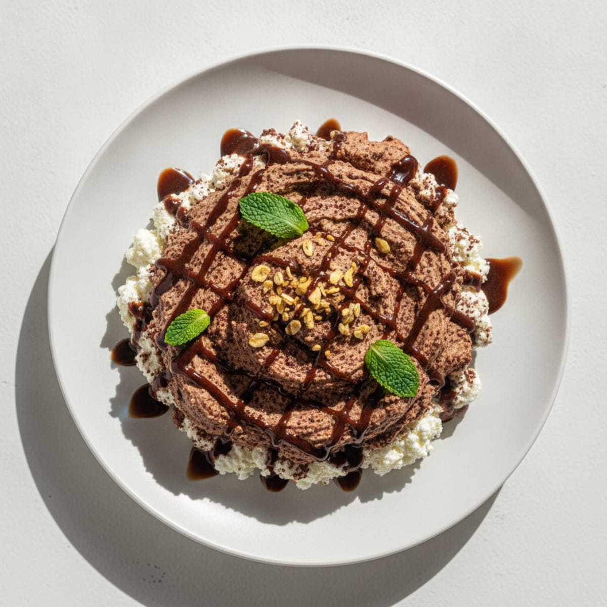 Creamy Cottage Cheese and Chocolate Protein Mousse