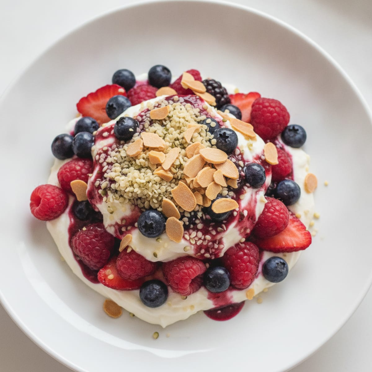 Greek Yogurt Protein Parfait with Mixed Berries