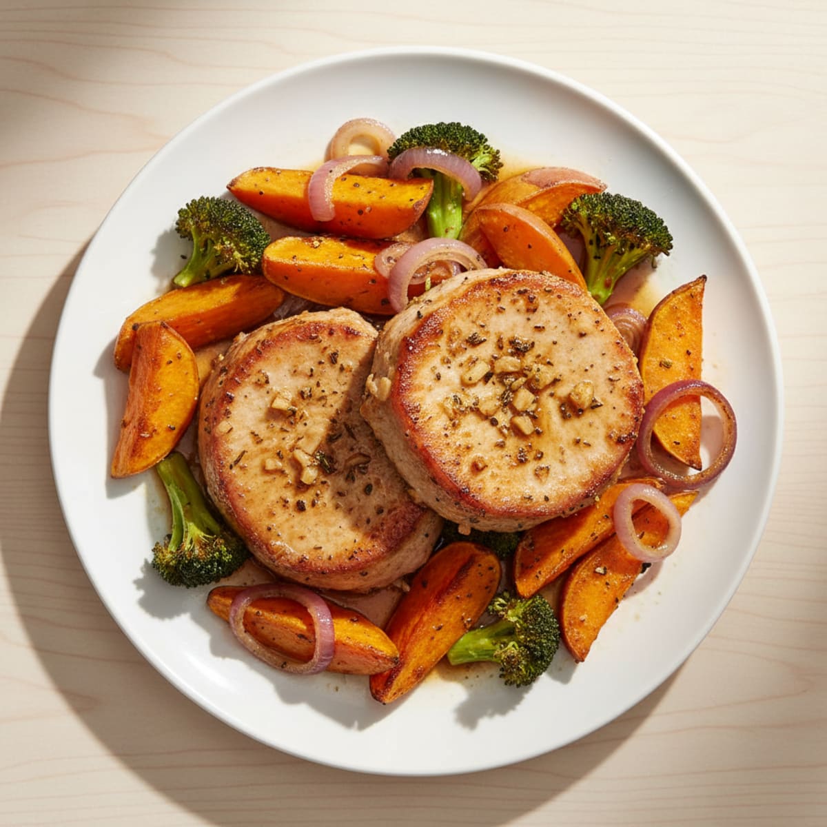 Roasted Pork Loin with Sweet Potato
