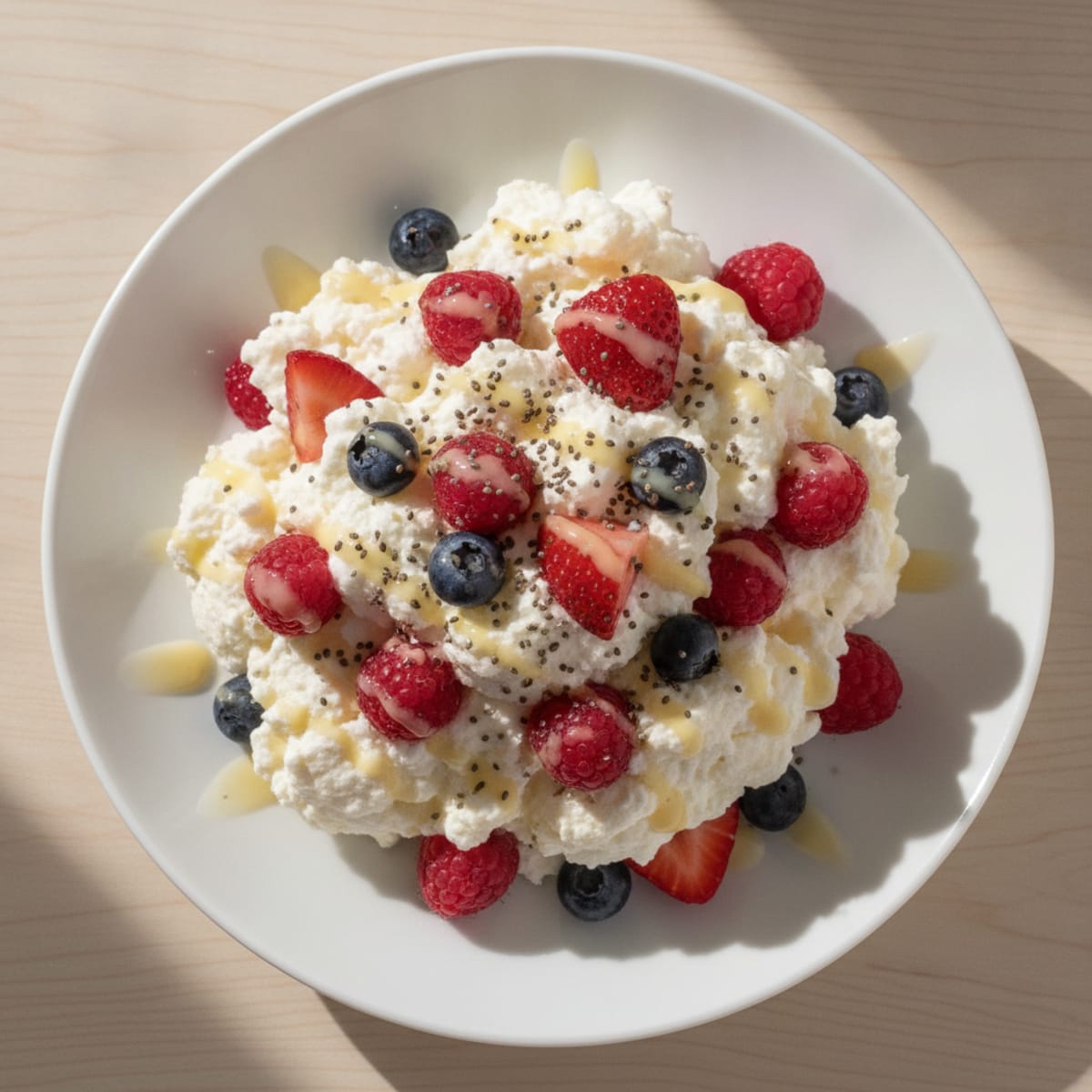 Silky Greek Yogurt Protein Mousse with Mixed Berries