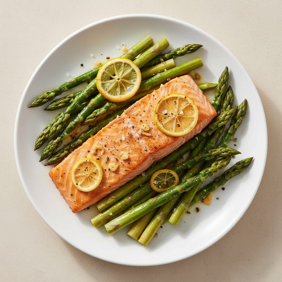 Lemon Herb Baked Salmon with Asparagus