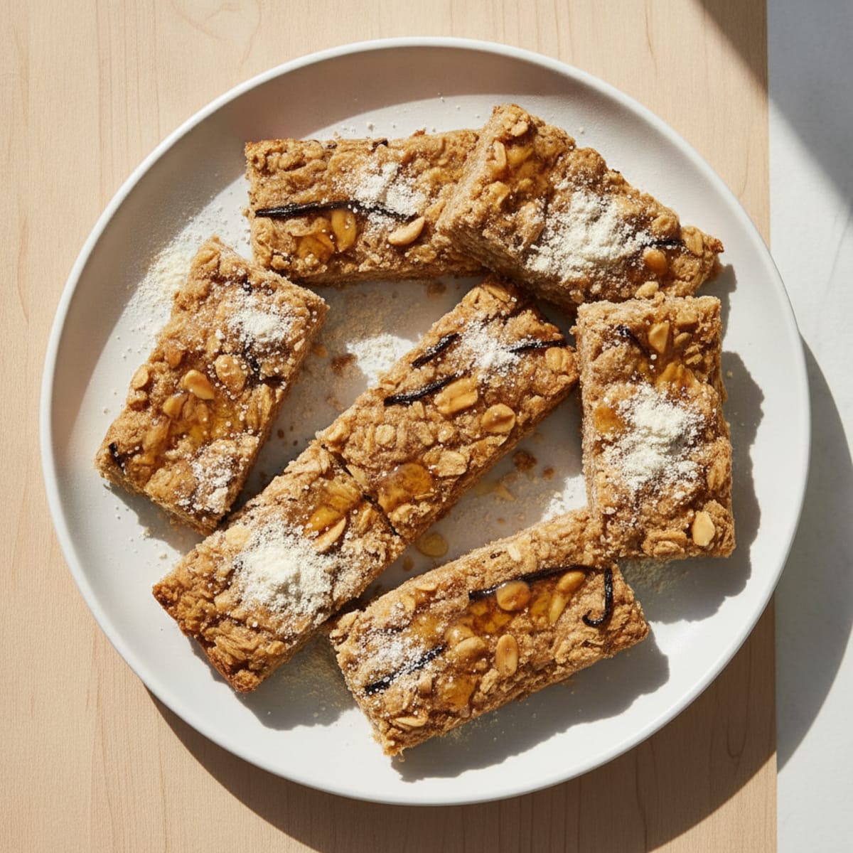 Vanilla Oat Honey Peanut Butter Bars