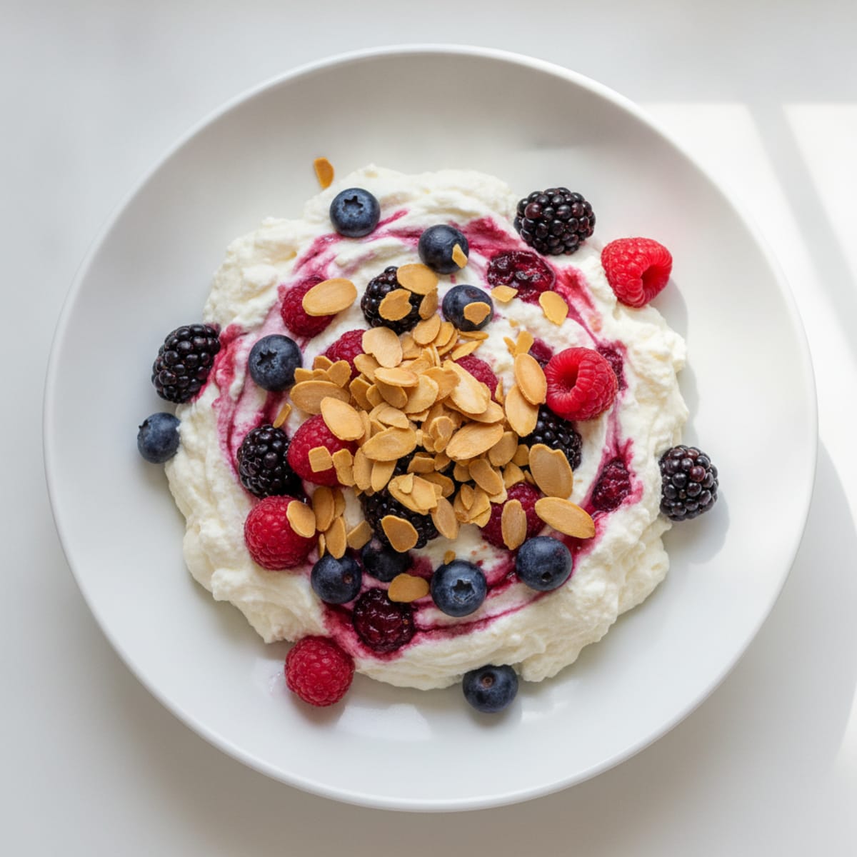 Silky Greek Yogurt Protein Mousse with Mixed Berries