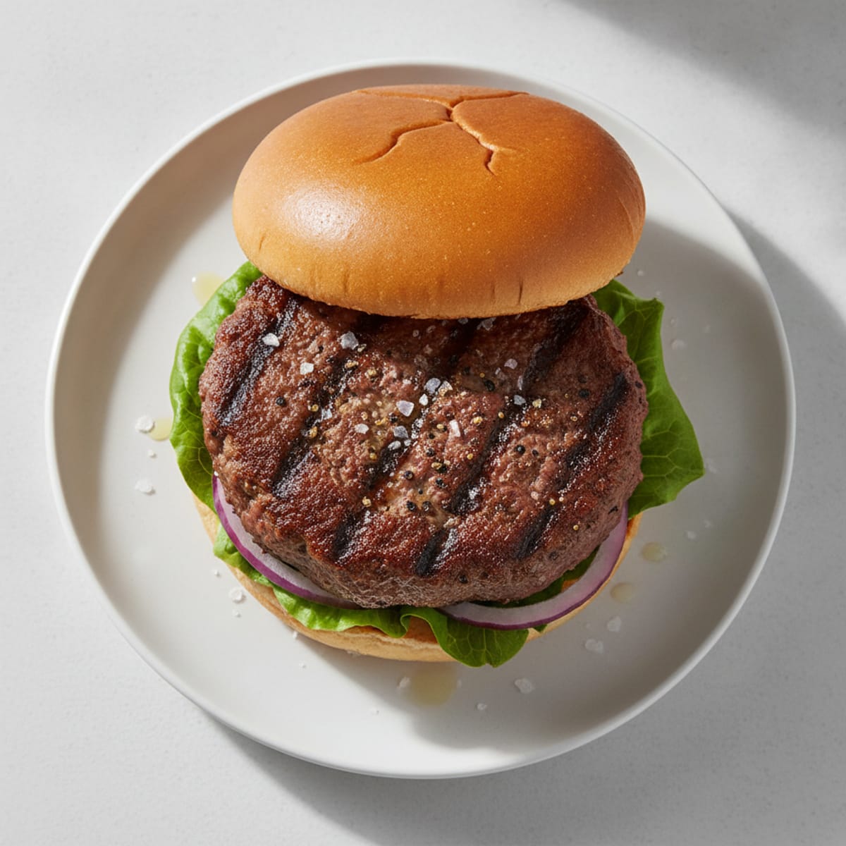 Classic Salt and Pepper Beef Burger