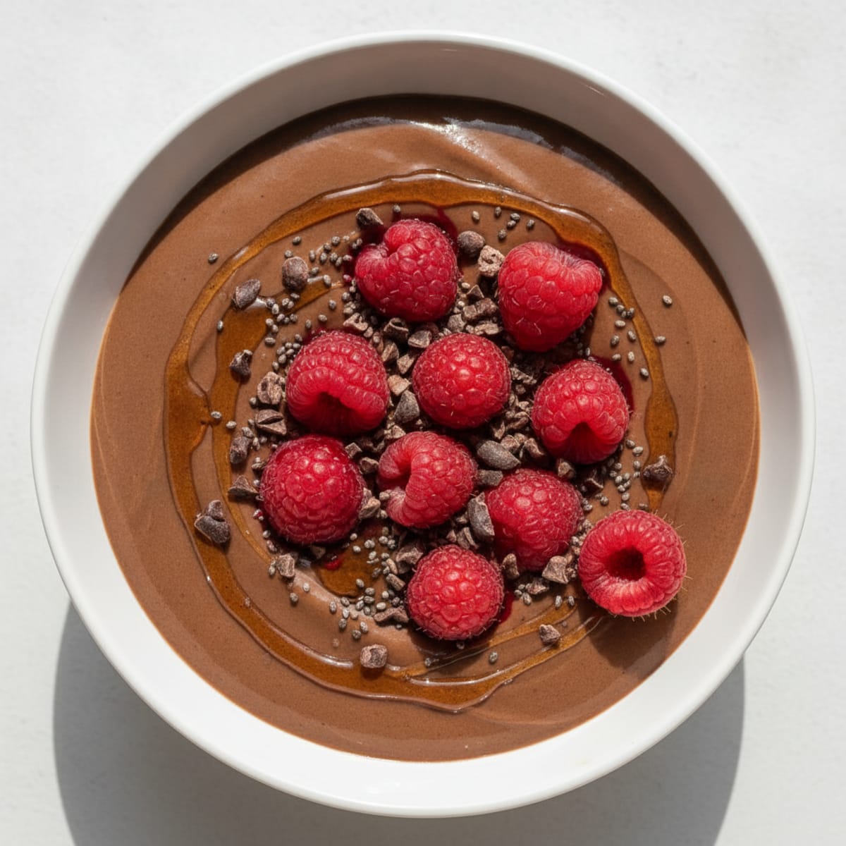 Silky Chocolate Protein Pudding with Greek Yogurt and Berries
