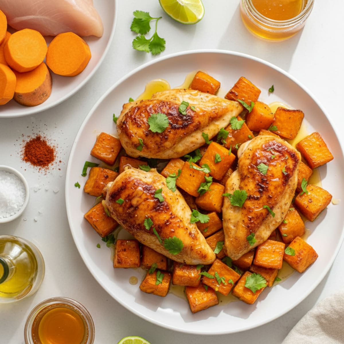 Roasted Sweet Potato with Honey-Lime Glaze