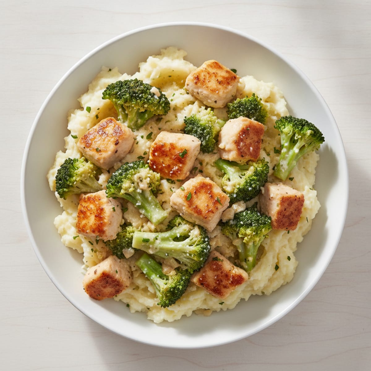 Chicken Broccoli Alfredo Bowl