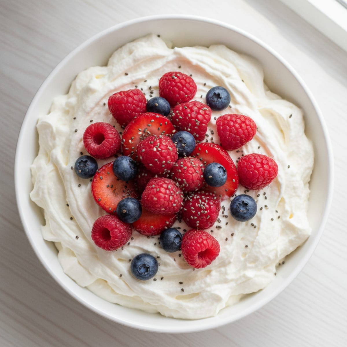 Silky Greek Yogurt Protein Pudding with Berries