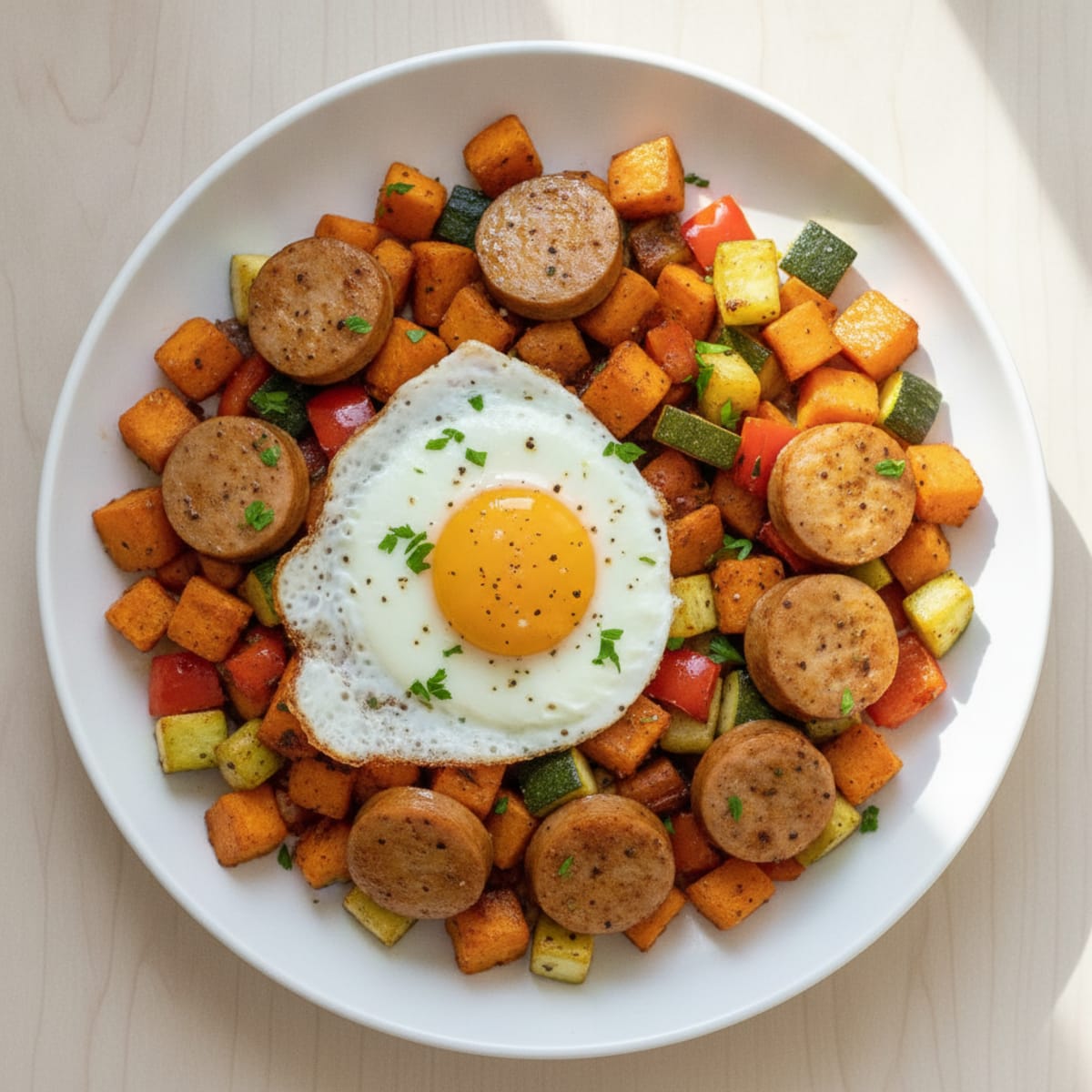 Sheet Pan Sausage and Veggie Hash