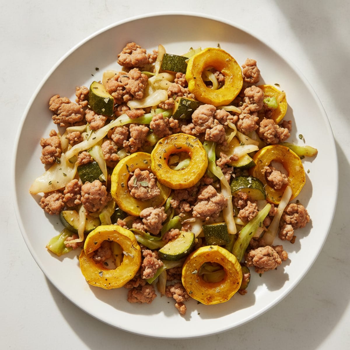 Ground Turkey and Roasted Vegetable Medley