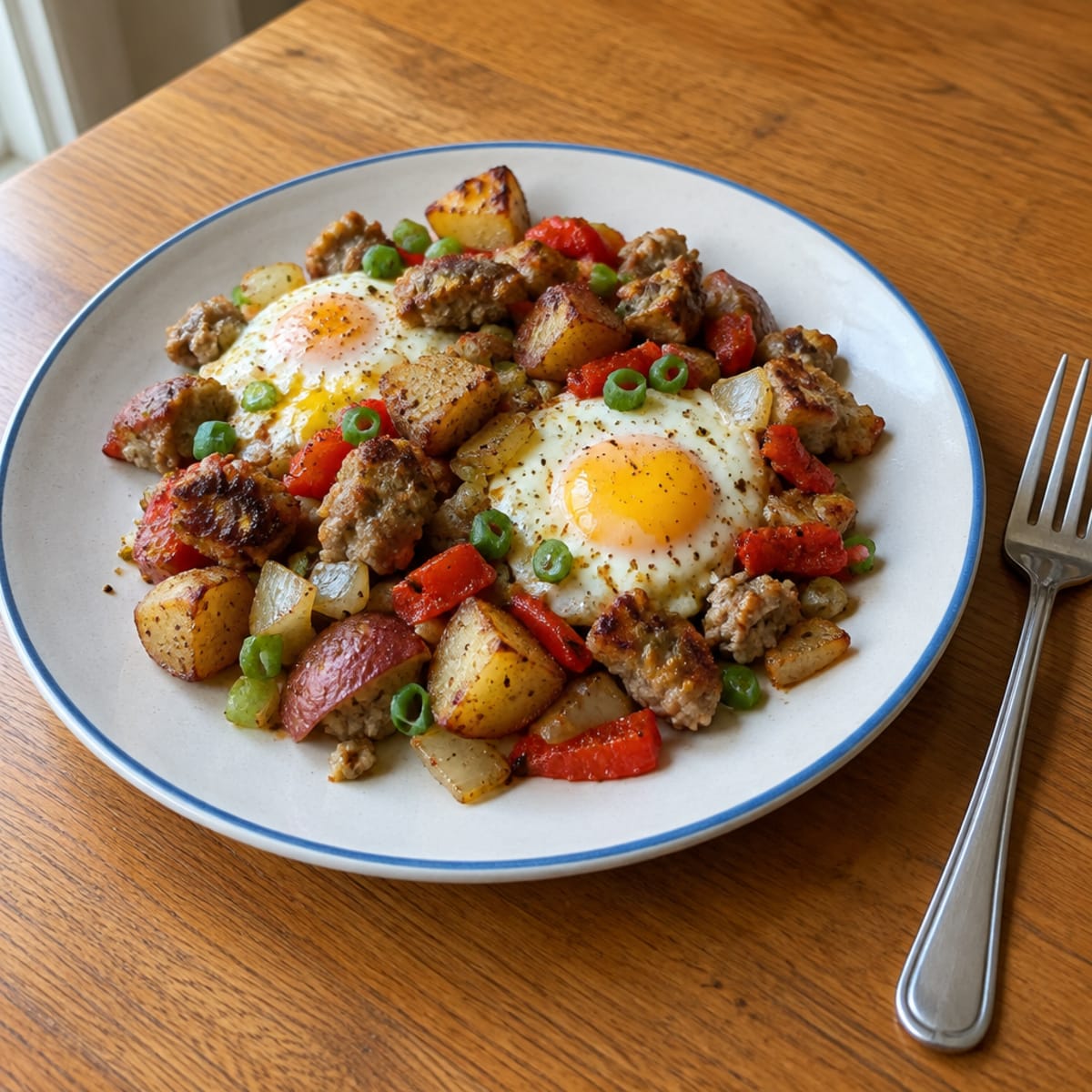 Turkey sausage breakfast skillet