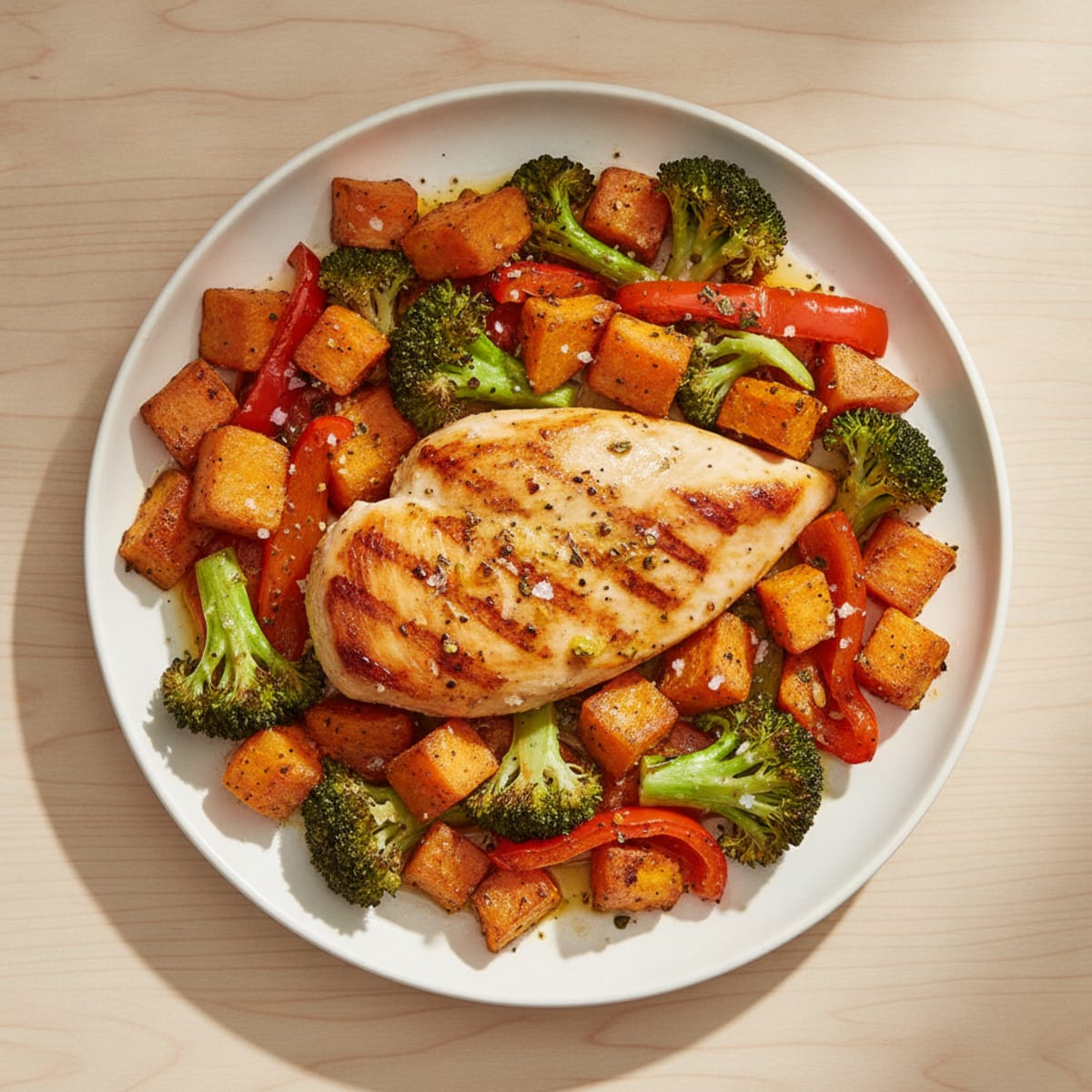Pan-Seared Chicken with Roasted Vegetables