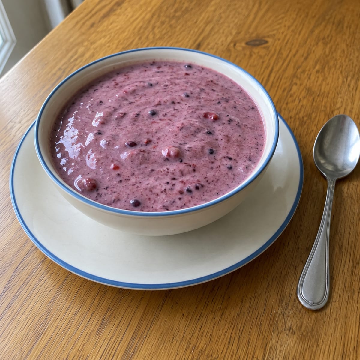 Berry and yogurt protein shake