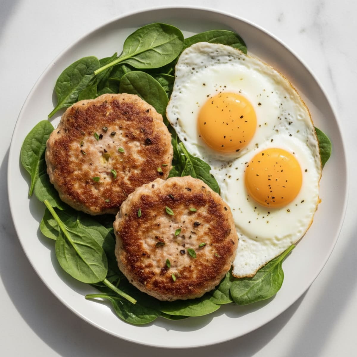 Savory Turkey Patty and Fried Egg Skillet