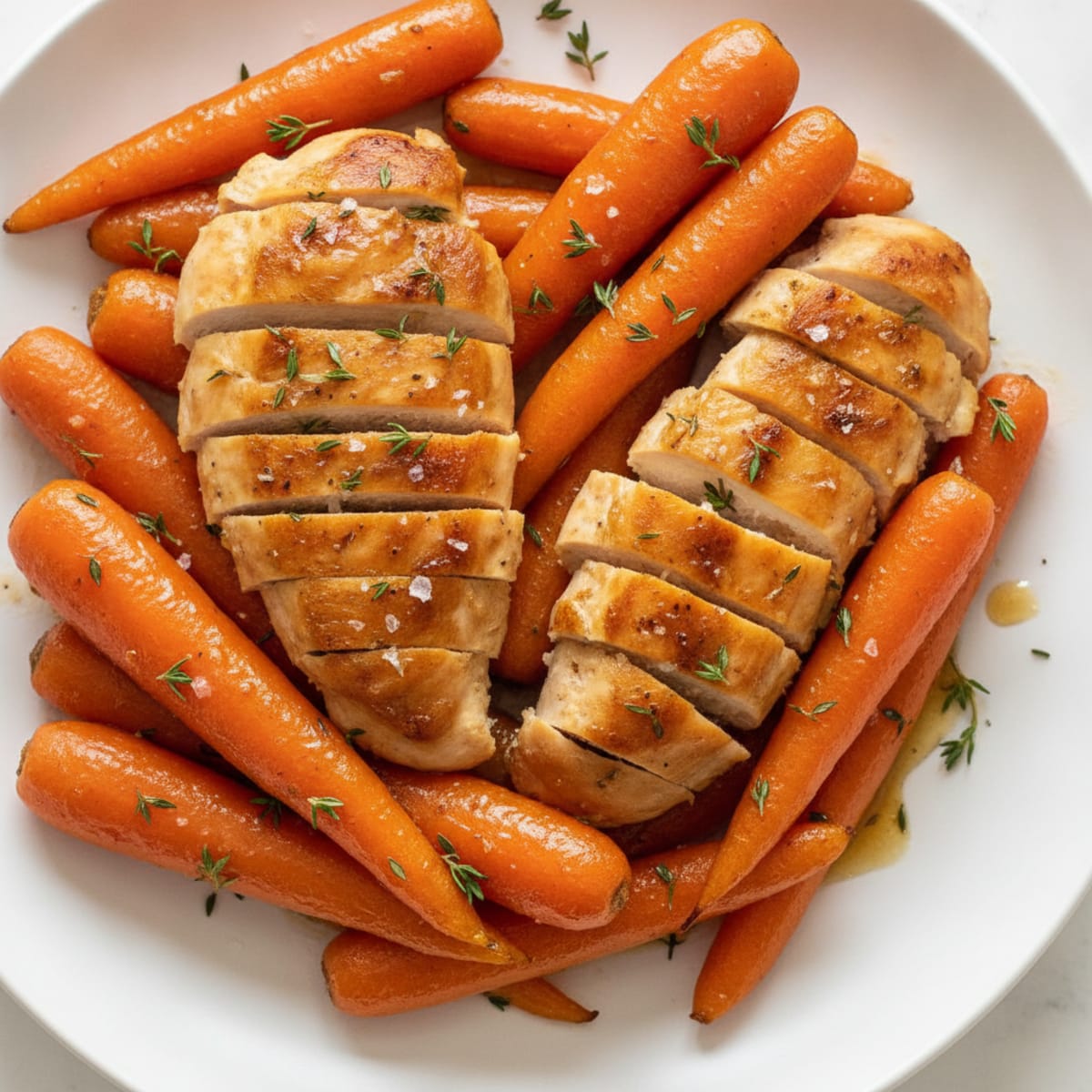 Maple Glazed Roasted Carrots with Chicken