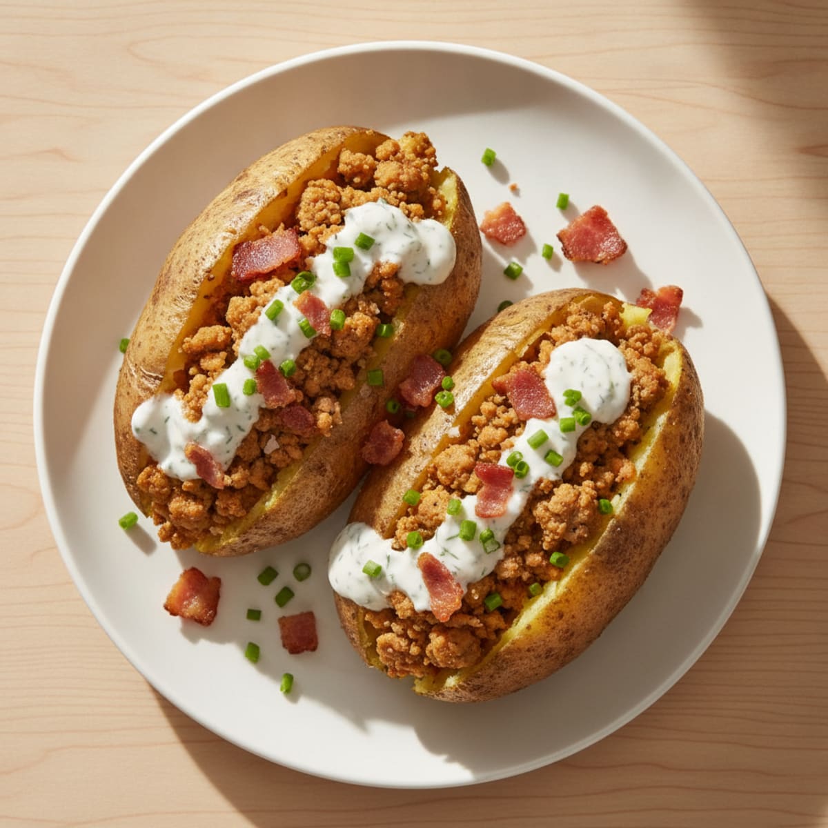 Loaded Ranch Baked Potatoes