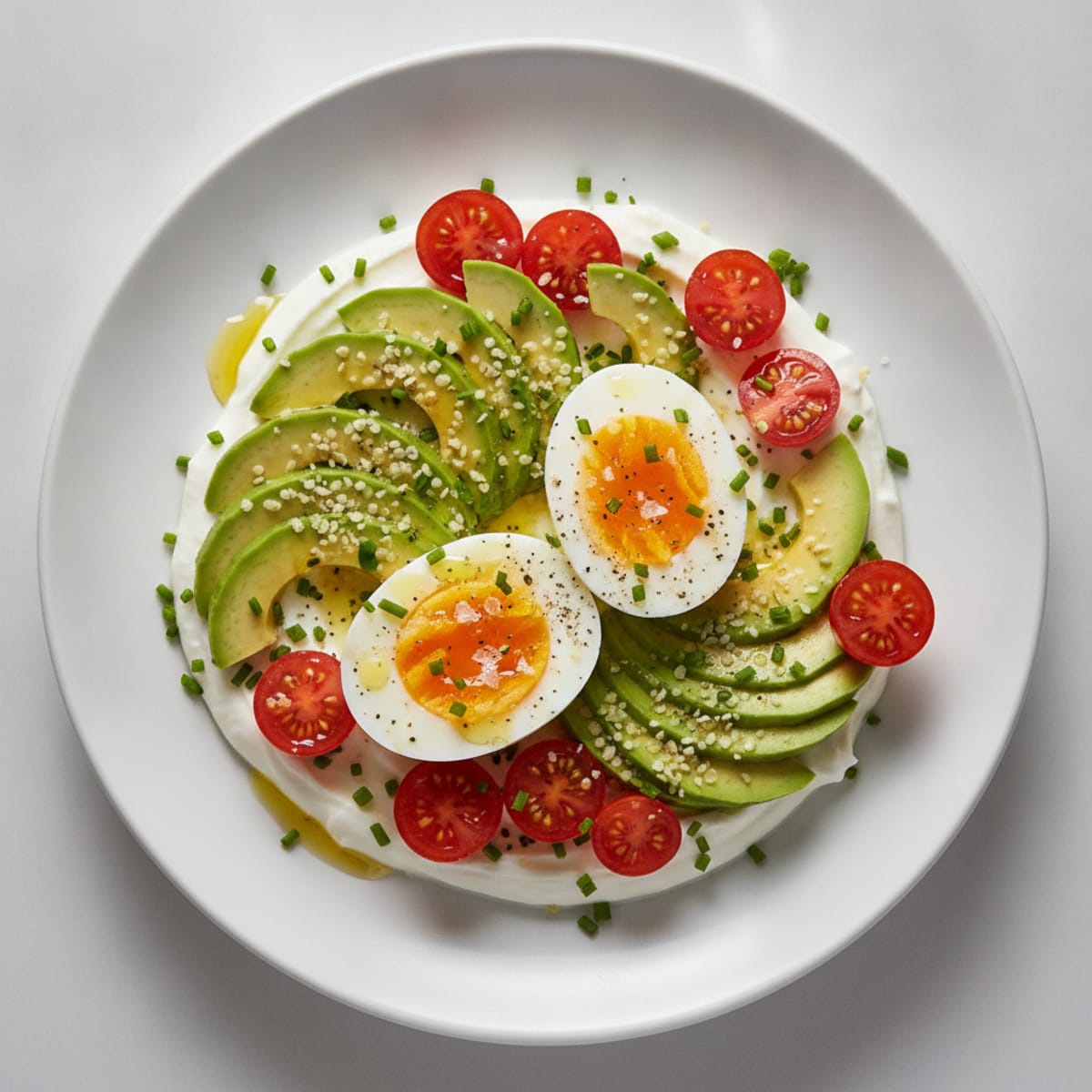 High-Protein Boiled Egg and Avocado Plate