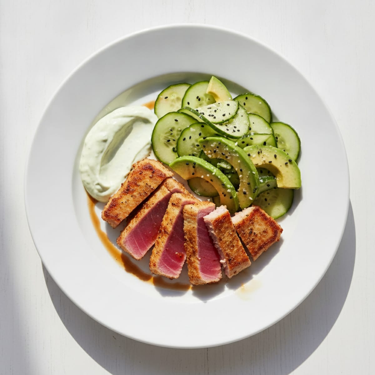 Pan-Seared Ahi Tuna with Wasabi Mayo