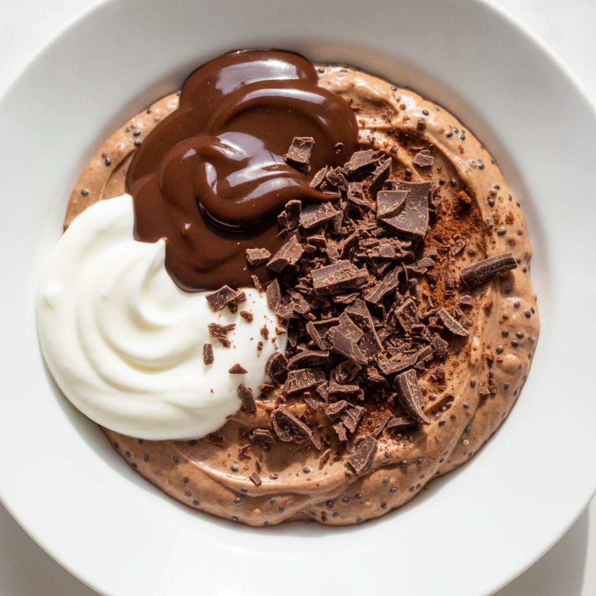 Silky Chocolate Protein Pudding with Greek Yogurt