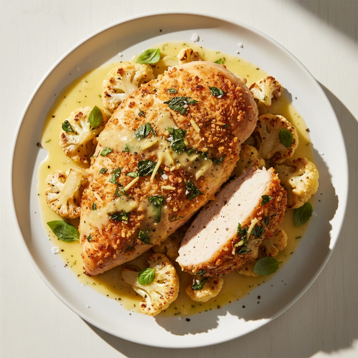 Ginger Basil Crusted Ranch Chicken