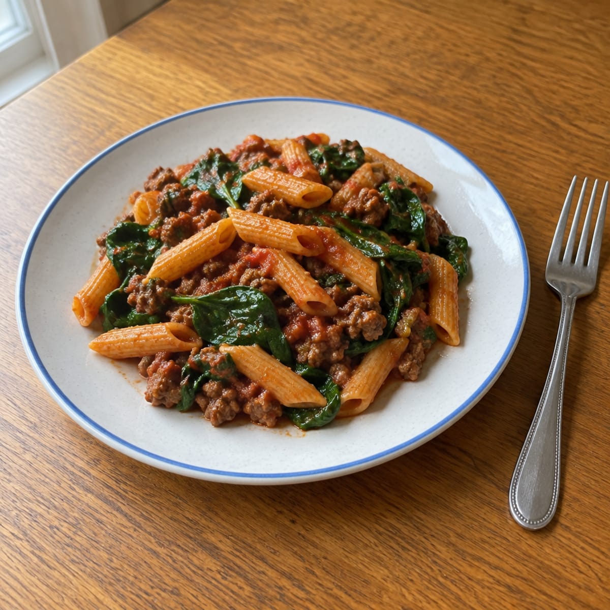 Beef and protein pasta skillet
